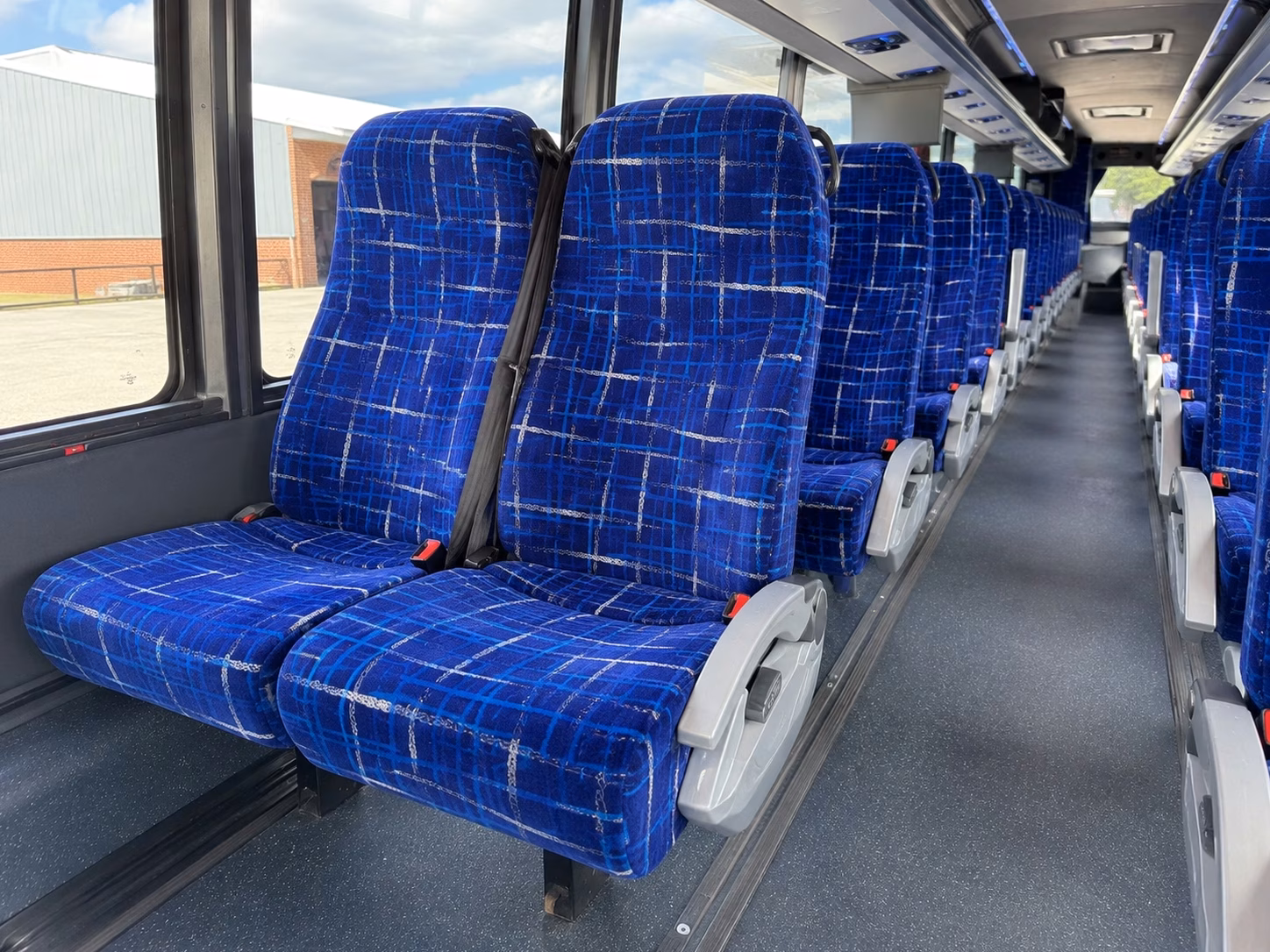 56 passenger charter bus inside