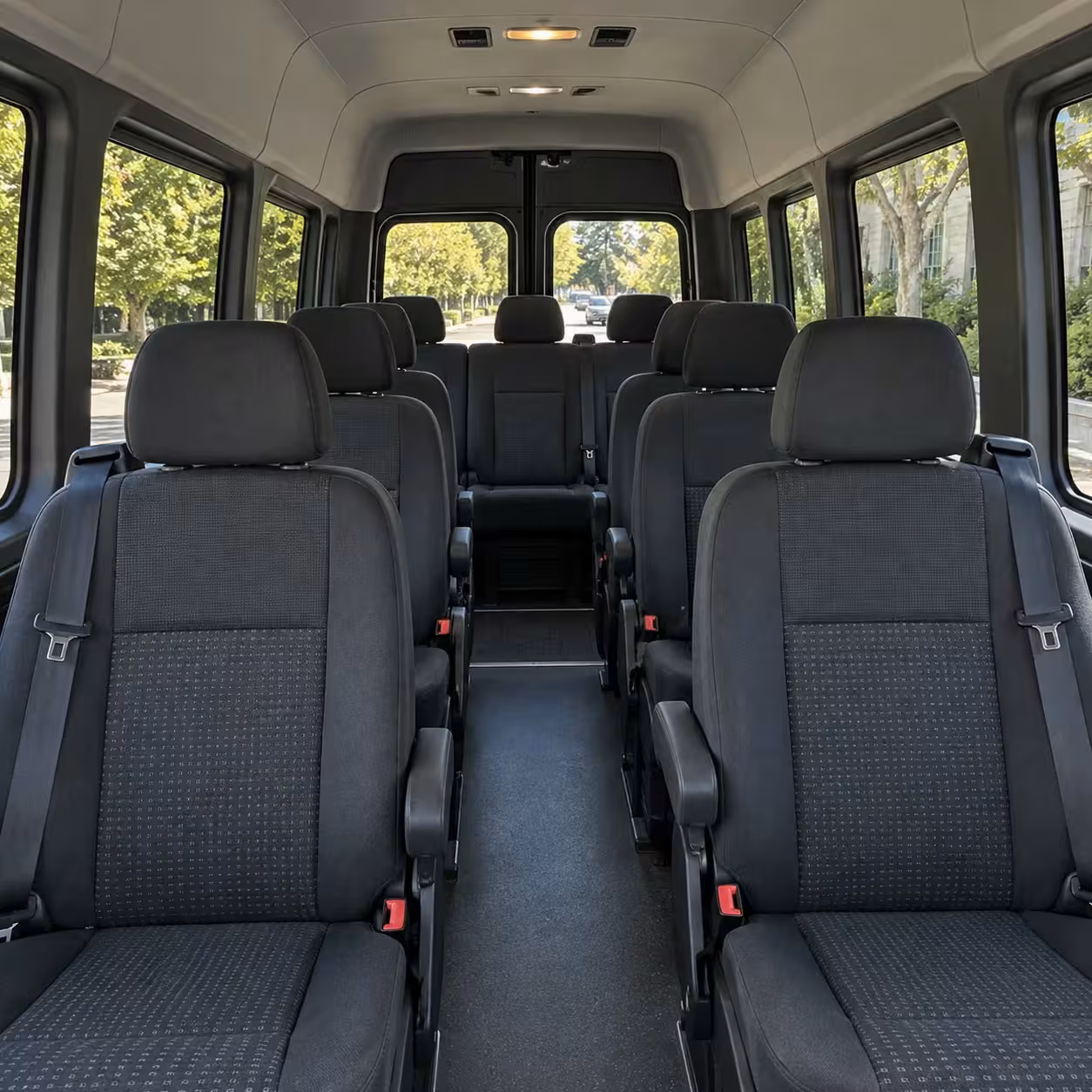 sprinter van with driver inside