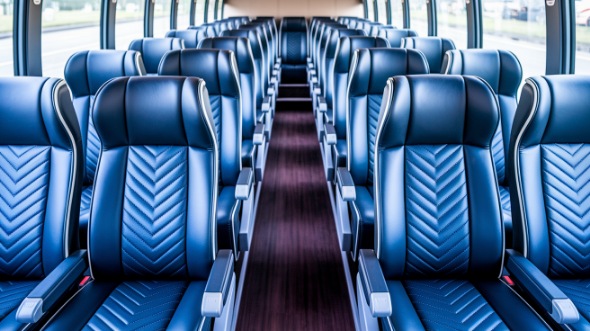 new bedford 56 passenger charter bus rental